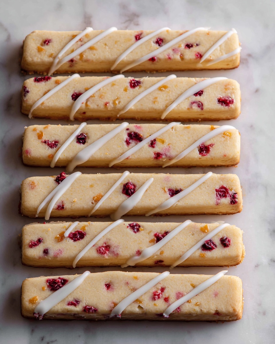 The image shows a close-up of a woman's hand holding two stick-shaped cookies. Each cookie is half-coated in smooth, light pink icing; one cookie has small dried rose petals embedded in the icing, while the other has thin pink drizzle lines over the icing. The uncoated lower halves of the cookies are golden brown with small red specks. In the background, there is a small white bowl filled with other cookies, all arranged on a white marbled surface with scattered dried rose petals. Photo taken with an iphone --ar 4:5 --v 7