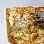 Shrimp and Crab Lasagna with Alfredo Sauce and Toasted Breadcrumbs Recipe