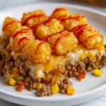 Cowboy Casserole with Ground Beef and Tater Tots Recipe