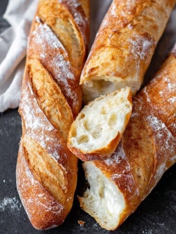 No Knead Baguette Recipe