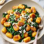 Crispy Gnocchi with Spinach and Feta Recipe