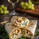 Cheesy Garlic Chicken Wraps Recipe