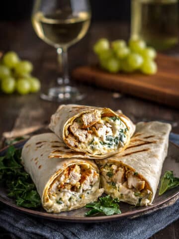 Cheesy Garlic Chicken Wraps Recipe