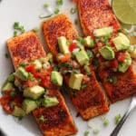 Cajun Salmon with Avocado Lime Crema Recipe