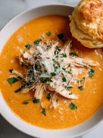 Crock Pot Creamy Chicken Parmesan Soup Recipe