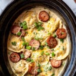 Crockpot Pierogi Casserole with Beef Kielbasa Recipe