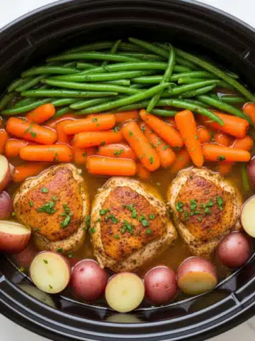 Slow Cooker Garlic Butter Chicken and Veggies Recipe 5 Slow Cooker Garlic Butter Chicken and Veggies Recipe