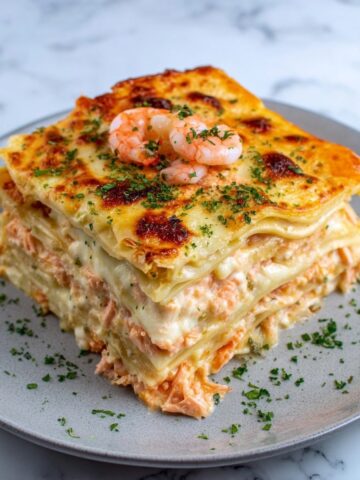 Seafood Lasagna with Crab, Shrimp, Scallops, and Calamari Recipe
