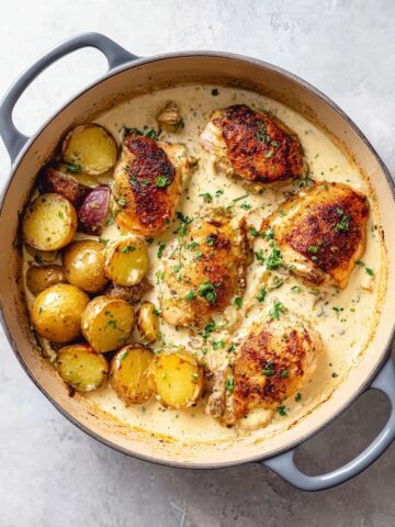 Chicken and Potatoes with Dijon Cream Sauce Recipe