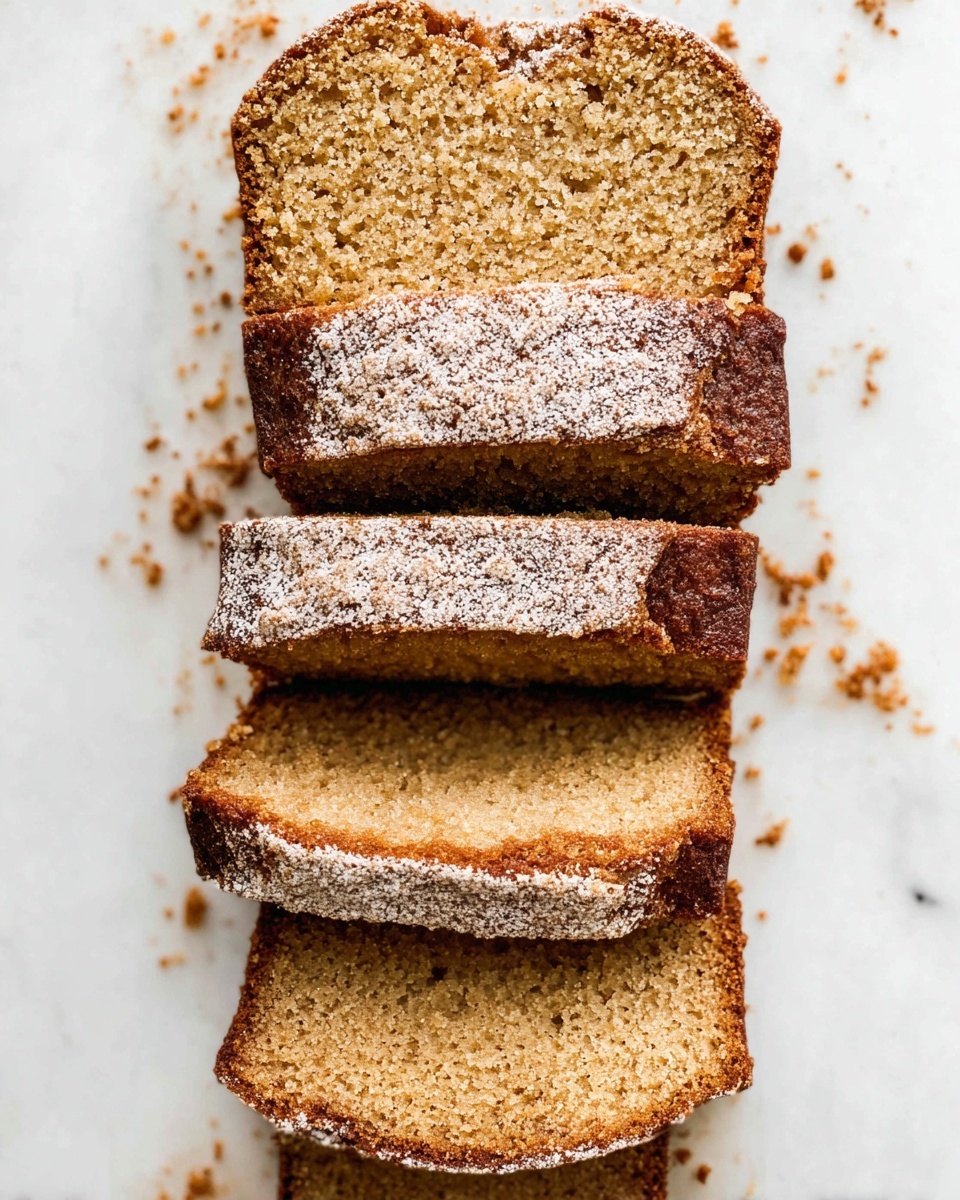 A golden brown loaf of bread with a slightly cracked top surface showing a soft texture inside sits on a white marbled surface dusted lightly with flour. The loaf has a rectangular shape with a well-risen crust that looks crispy and crunchy. Behind the bread, a clear glass filled with orange juice is partially visible on the left side. On the right side, there are two green apples placed on the white marbled surface. The overall scene is bright with soft natural light highlighting the textures of the bread and the fruits. Photo taken with an iphone --ar 4:5 --v 7