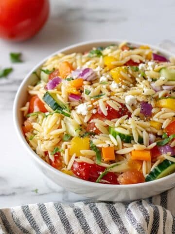 Rainbow Orzo Salad Recipe