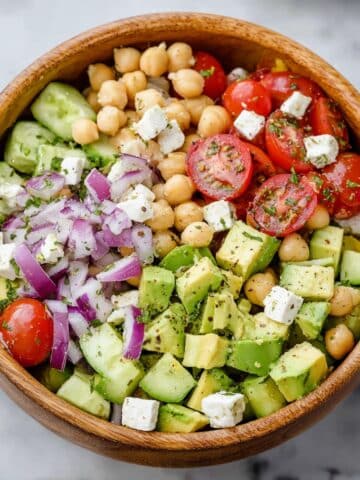 Chickpea Feta and Avocado Salad Recipe
