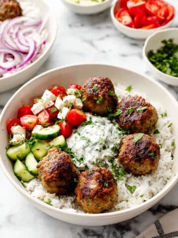 Greek Turkey Meatballs with Tzatziki Recipe