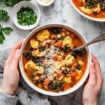 Cozy White Bean and Vegetable Tortellini Soup Recipe