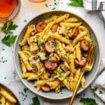One-Pot Cajun Chicken and Sausage Alfredo Pasta Recipe
