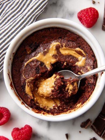 Chocolate Peanut Butter Mug Cake Recipe