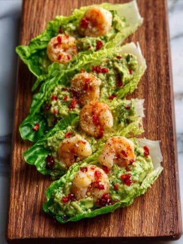 Shrimp Avocado Lettuce Boats Recipe
