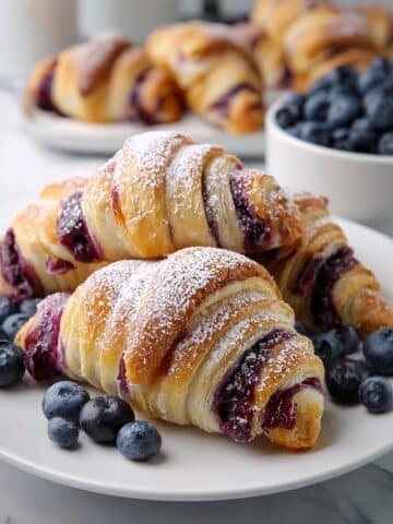 Blueberry Cream Cheese Puff Pastry Crescents Recipe