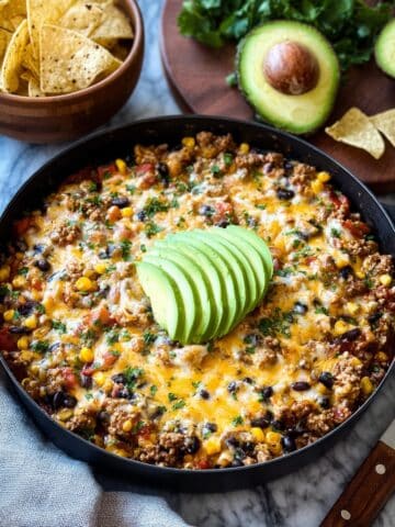Cheesy Taco Rice Skillet Recipe