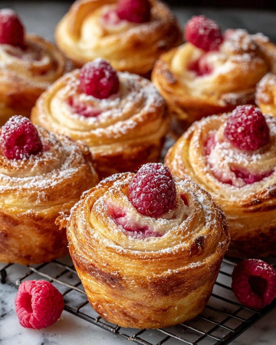 Raspberry Cream Cheese Cruffins - Irresistible Flaky Pastry Delight