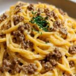 One-Pot Creamy Beef and Garlic Butter Pasta Recipe
