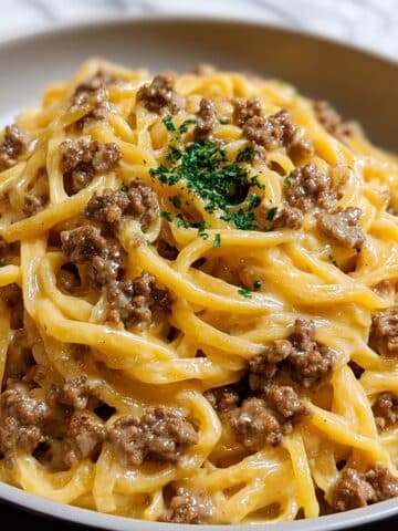 One-Pot Creamy Beef and Garlic Butter Pasta Recipe