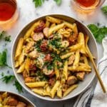 One-Pot Cajun Chicken and Sausage Alfredo Pasta Recipe