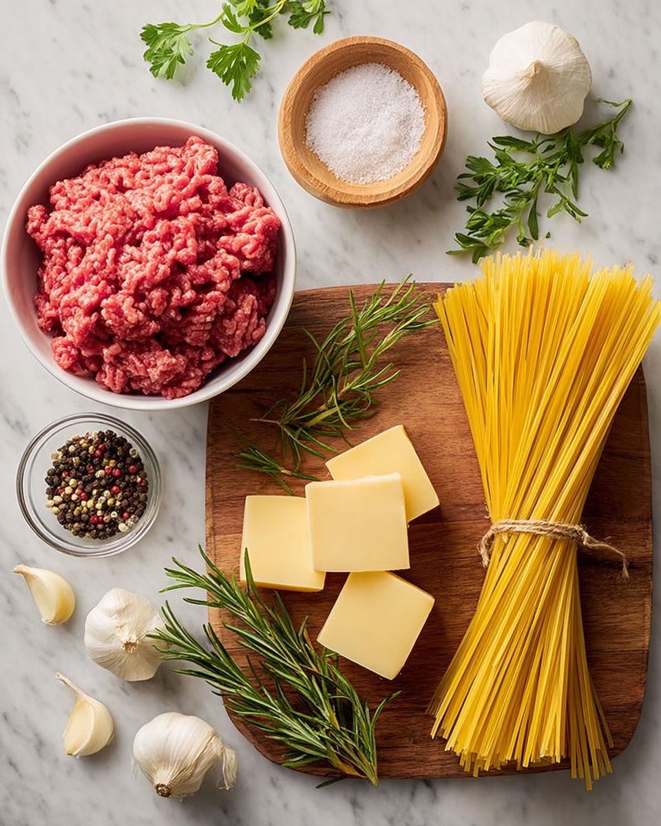 One-Pot Creamy Beef and Garlic Butter Pasta Recipe - Recipe Image
