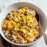 Cheesy Ground Beef and Rice Casserole Recipe