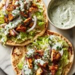 Easy Sheet Pan Chicken Pitas with Herby Ranch Recipe