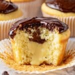 Boston Cream Pie Cupcakes with Vanilla Pudding and Chocolate Ganache Recipe