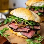 Grilled Steak Sandwiches with Garlic Aioli and Grilled Onions Recipe