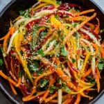 Shaved Rainbow Carrot Sesame Salad Recipe