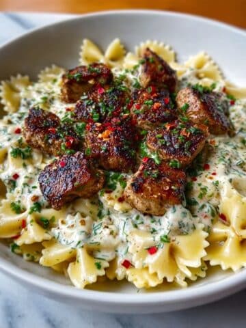 Cowboy Butter Lemon Bowtie Chicken with Broccoli Recipe