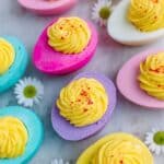 Colored Pastel Dyed Deviled Eggs Recipe