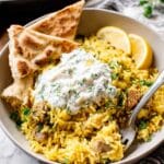 Dump-and-Bake Chicken Tzatziki and Rice Recipe