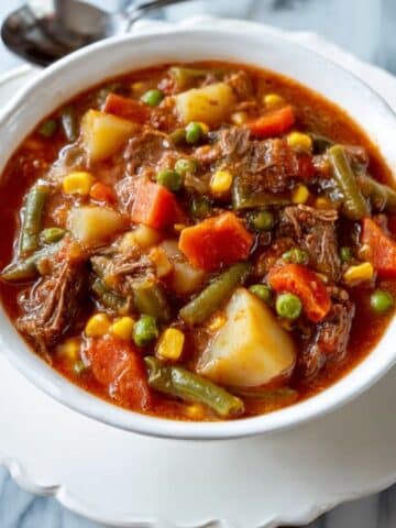My Mom's Old-Fashioned Vegetable Beef Soup Recipe