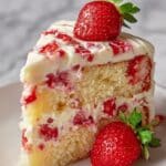 Strawberry Custard Delight Cake Recipe