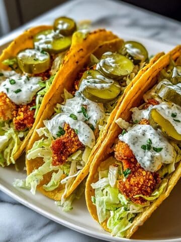 Dill Pickle Ranch Smash Chicken Tacos Recipe
