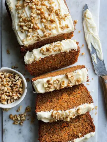 Carrot Cake Loaf with Orange Cream Cheese Frosting Recipe