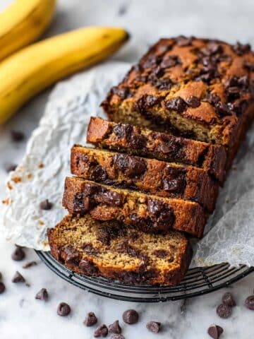 Super Moist Chocolate Chip Banana Bread Recipe