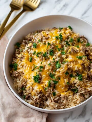 Cheesy Hamburger Rice Casserole Recipe