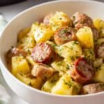Crockpot Cheesy Potatoes and Kielbasa Recipe