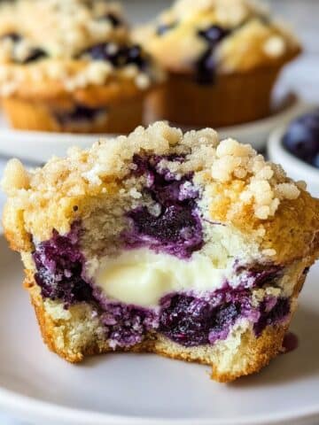 Blueberry Muffins with Cream Cheese Filling and Icing Recipe