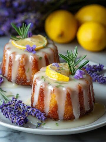 Mini Lemon Cakes With Lavender Glaze Recipe