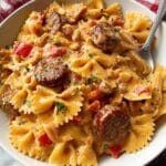 One Pot Creamy Cajun Sausage Pasta Recipe