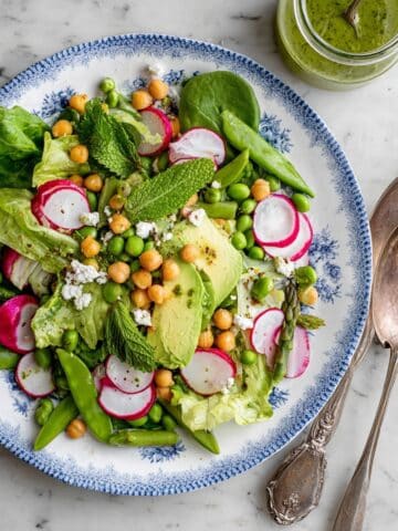 Bright Spring Salad with Asparagus, Peas, Feta, and Fresh Herbs Recipe