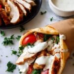 Chicken Shawarma with Garlic Yoghurt Sauce Recipe