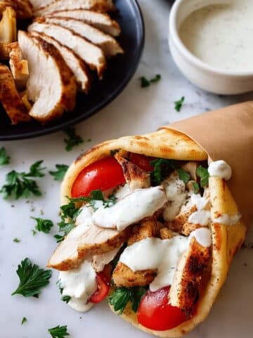 Chicken Shawarma with Garlic Yoghurt Sauce Recipe