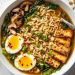 Homemade Ramen with Chicken, Mushrooms, and Bok Choy Recipe